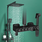 Modern adjustable water flow shower faucet shower hose shower system on the wall