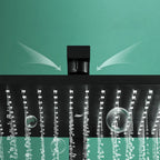 Modern adjustable water flow shower faucet shower hose shower system on the wall