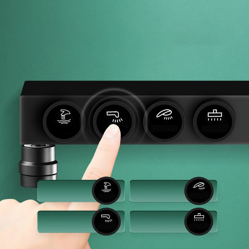 Modern adjustable water flow shower faucet shower hose shower system on the wall