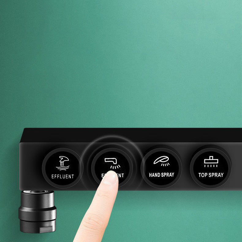 Modern adjustable water flow shower faucet shower hose shower system on the wall
