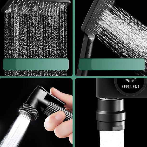 Modern adjustable water flow shower faucet shower hose shower system on the wall