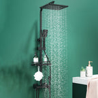 Modern adjustable water flow shower faucet shower hose shower system on the wall