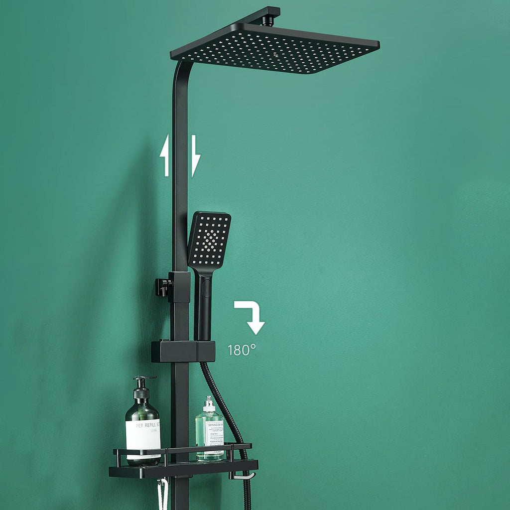 Modern adjustable water flow shower faucet shower hose shower system on the wall