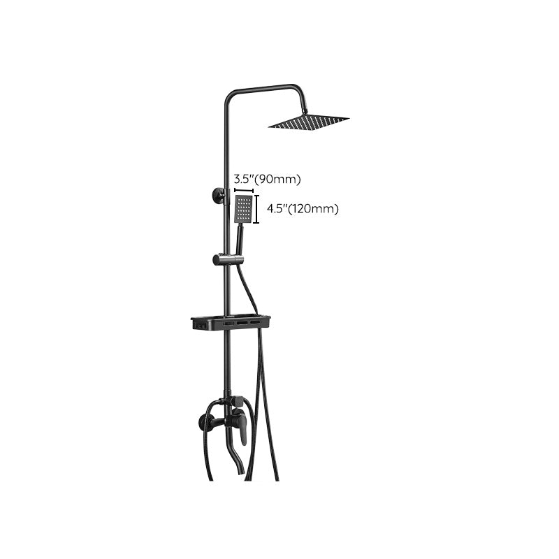 Modern adjustable water flow shower faucet shower hose shower system on the wall