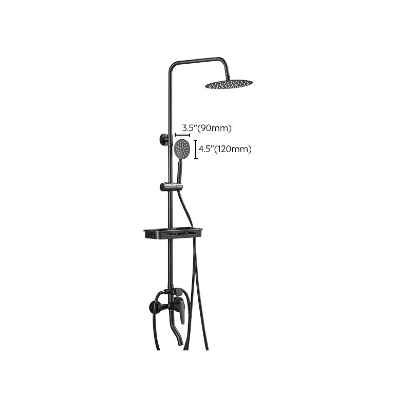 Modern adjustable water flow shower faucet shower hose shower system on the wall