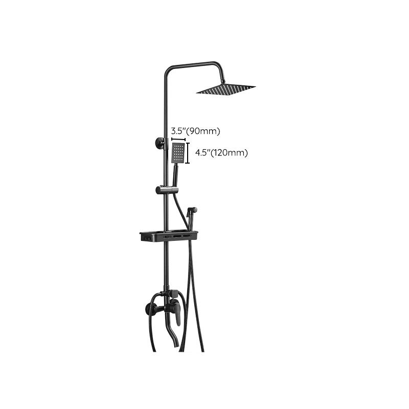 Modern adjustable water flow shower faucet shower hose shower system on the wall