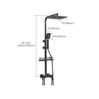 Modern adjustable water flow shower faucet shower hose shower system on the wall