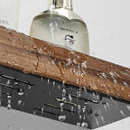 Solid Wood Bathroom Organizer Shelves Without Drilling
