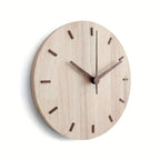 Minimalist aesthetic wall clock made of wood