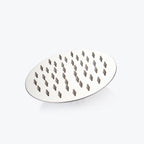Round shower head made of stainless steel in silver wall-mounted shower head