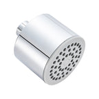Round shower head made of stainless steel in silver wall-mounted shower head