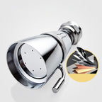 Round shower head made of stainless steel in silver wall-mounted shower head