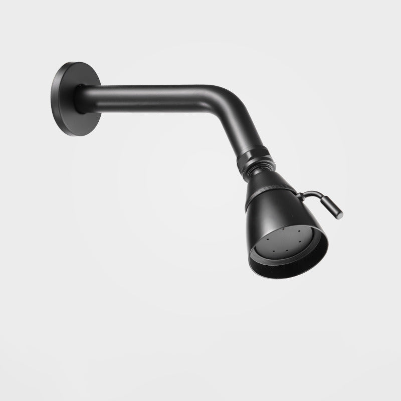 Round shower head made of stainless steel in silver wall-mounted shower head