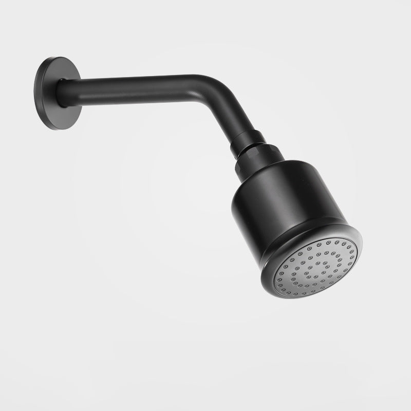 Round shower head made of stainless steel in silver wall-mounted shower head
