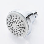 Round shower head made of stainless steel in silver wall-mounted shower head