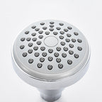 Round shower head made of stainless steel in silver wall-mounted shower head