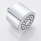 Round shower head made of stainless steel in silver wall-mounted shower head