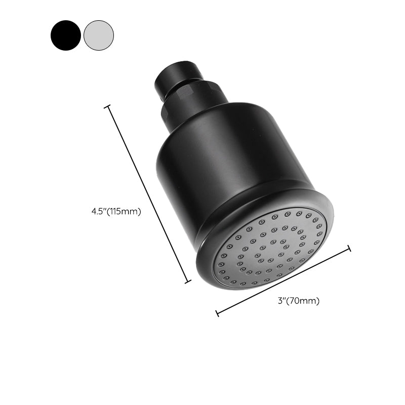Round shower head made of stainless steel in silver wall-mounted shower head