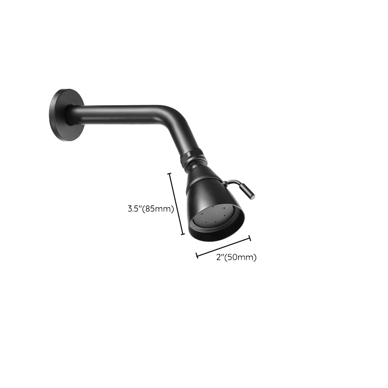 Round shower head made of stainless steel in silver wall-mounted shower head