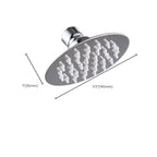 Round shower head made of stainless steel in silver wall-mounted shower head