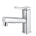 Contemporary Vessel Sink Faucet Copper Single Handle Low Arc Pull Down Vessel Faucet