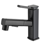 Contemporary Vessel Sink Faucet Copper Single Handle Low Arc Pull Down Vessel Faucet
