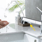Contemporary Vessel Sink Faucet Copper Single Handle Low Arc Pull Down Vessel Faucet