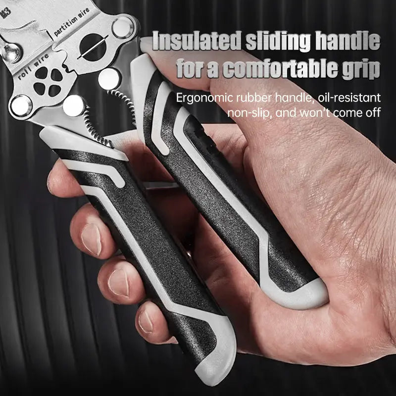 Foldable 8-in-1 Wire Stripper for Electrical Work