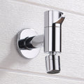 Contemporary Wall Mounted Bathroom Faucet Knob Handle Solid Brass Round Faucet