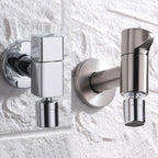 Contemporary Wall Mounted Bathroom Faucet Knob Handle Solid Brass Round Faucet