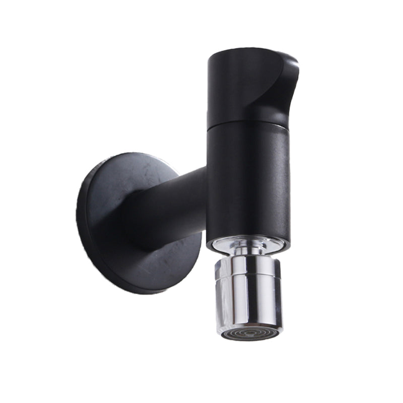 Contemporary Wall Mounted Bathroom Faucet Knob Handle Solid Brass Round Faucet