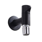 Contemporary Wall Mounted Bathroom Faucet Knob Handle Solid Brass Round Faucet