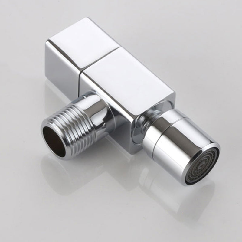 Contemporary Wall Mounted Bathroom Faucet Knob Handle Solid Brass Round Faucet