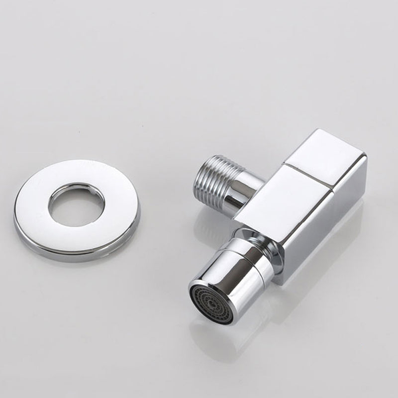 Contemporary Wall Mounted Bathroom Faucet Knob Handle Solid Brass Round Faucet