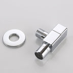 Contemporary Wall Mounted Bathroom Faucet Knob Handle Solid Brass Round Faucet
