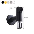 Contemporary Wall Mounted Bathroom Faucet Knob Handle Solid Brass Round Faucet