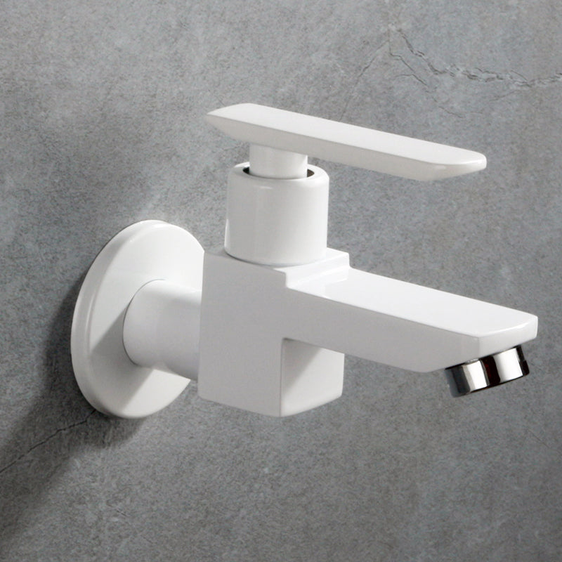 Contemporary Wall-Mounted Bathroom Faucet Lever Handles Solid Brass Faucet