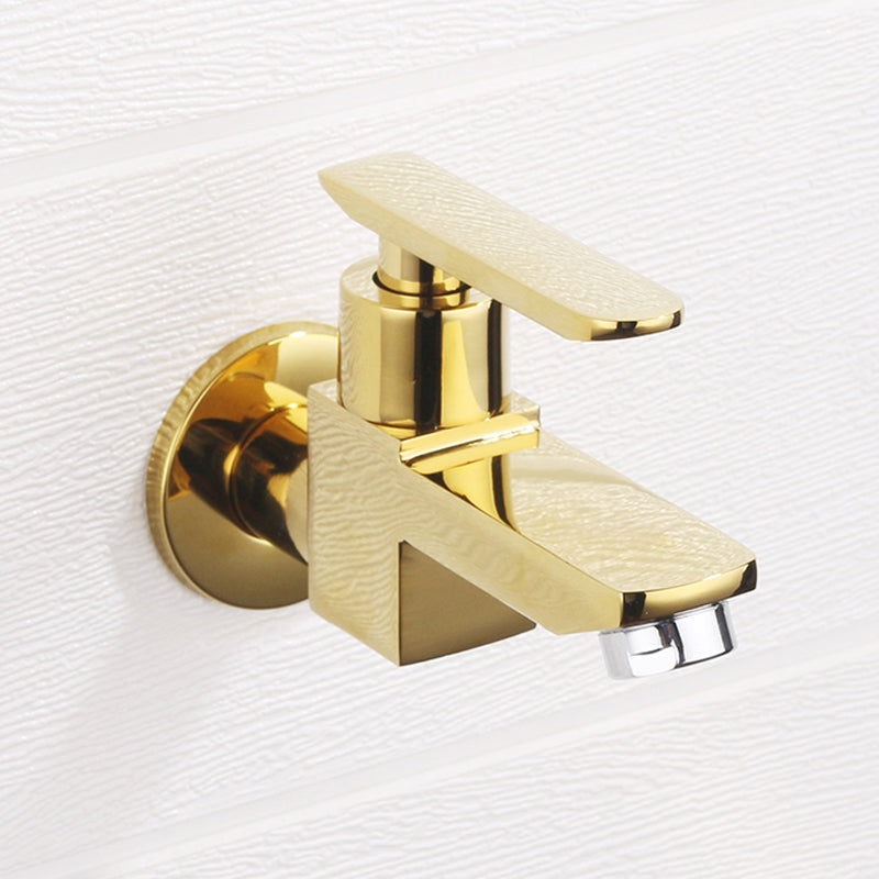 Contemporary Wall-Mounted Bathroom Faucet Lever Handles Solid Brass Faucet