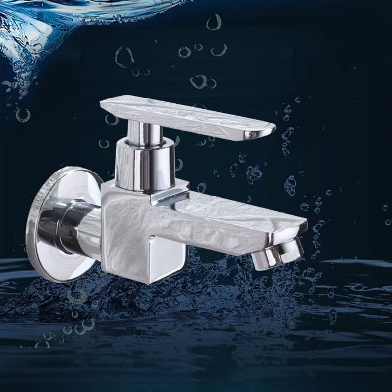 Contemporary Wall-Mounted Bathroom Faucet Lever Handles Solid Brass Faucet