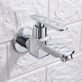 Contemporary Wall-Mounted Bathroom Faucet Lever Handles Solid Brass Faucet