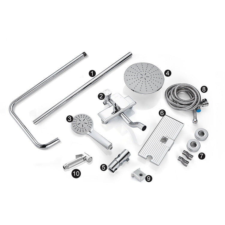 Modern balanced printed converter faucet shower head shower fitting on the wall