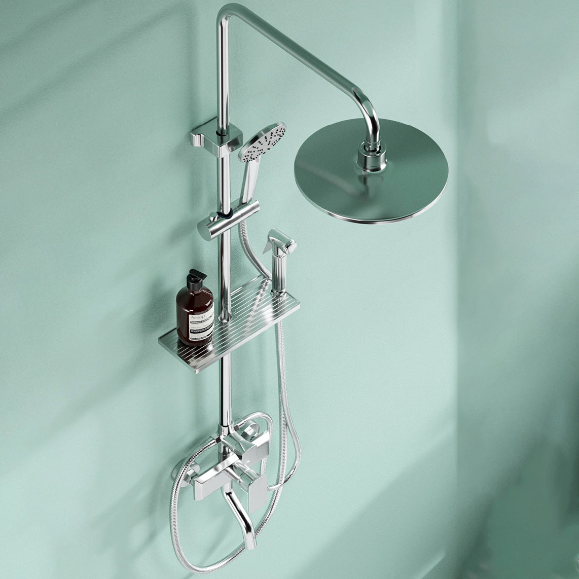 Modern balanced printed converter faucet shower head shower fitting on the wall