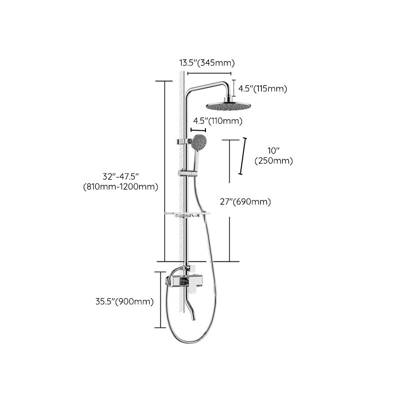 Modern balanced printed converter faucet shower head shower fitting on the wall