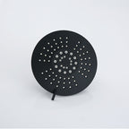 Round Fixed Shower Head Matte Black 5 Spray Patterns Wall Mounted Shower Head