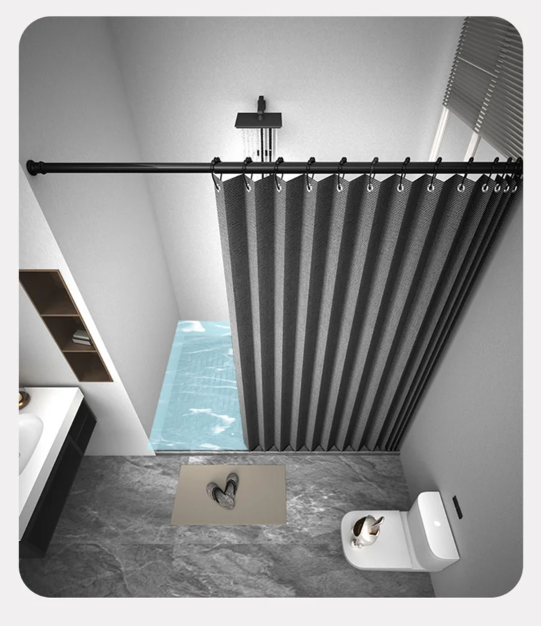 MagnaFold Foldable Shower Curtain with Magnets