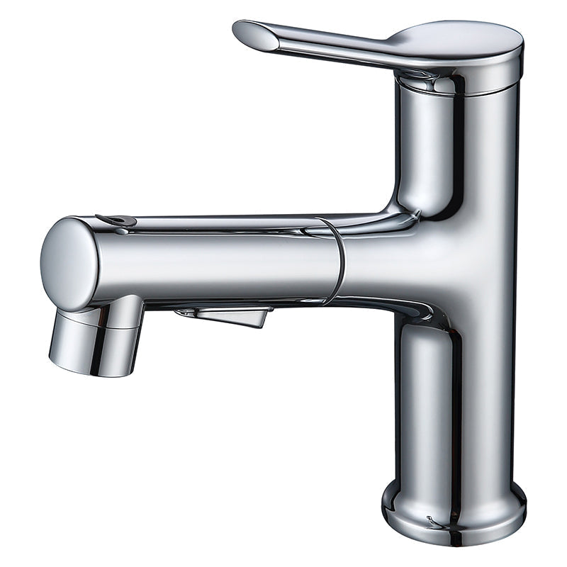 Modern Basin Faucet Copper Single Handle Low Arc Basin Faucet for Bathroom