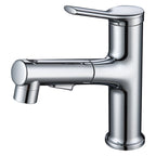 Modern Basin Faucet Copper Single Handle Low Arc Basin Faucet for Bathroom