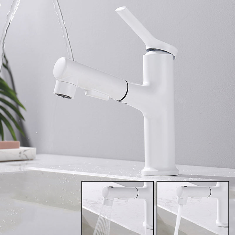 Modern Basin Faucet Copper Single Handle Low Arc Basin Faucet for Bathroom