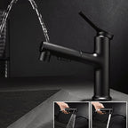 Modern Basin Faucet Copper Single Handle Low Arc Basin Faucet for Bathroom