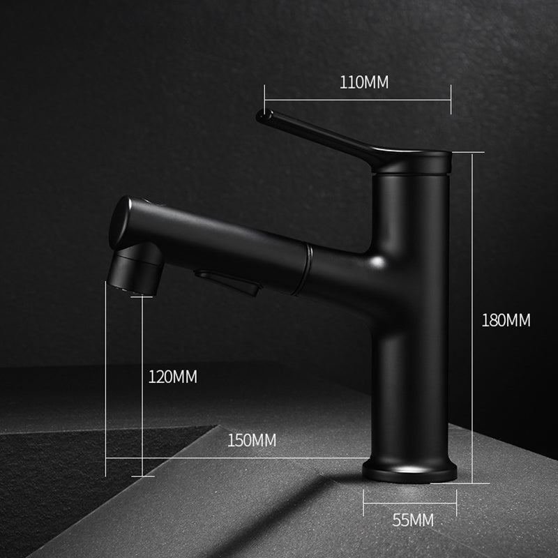 Modern Basin Faucet Copper Single Handle Low Arc Basin Faucet for Bathroom